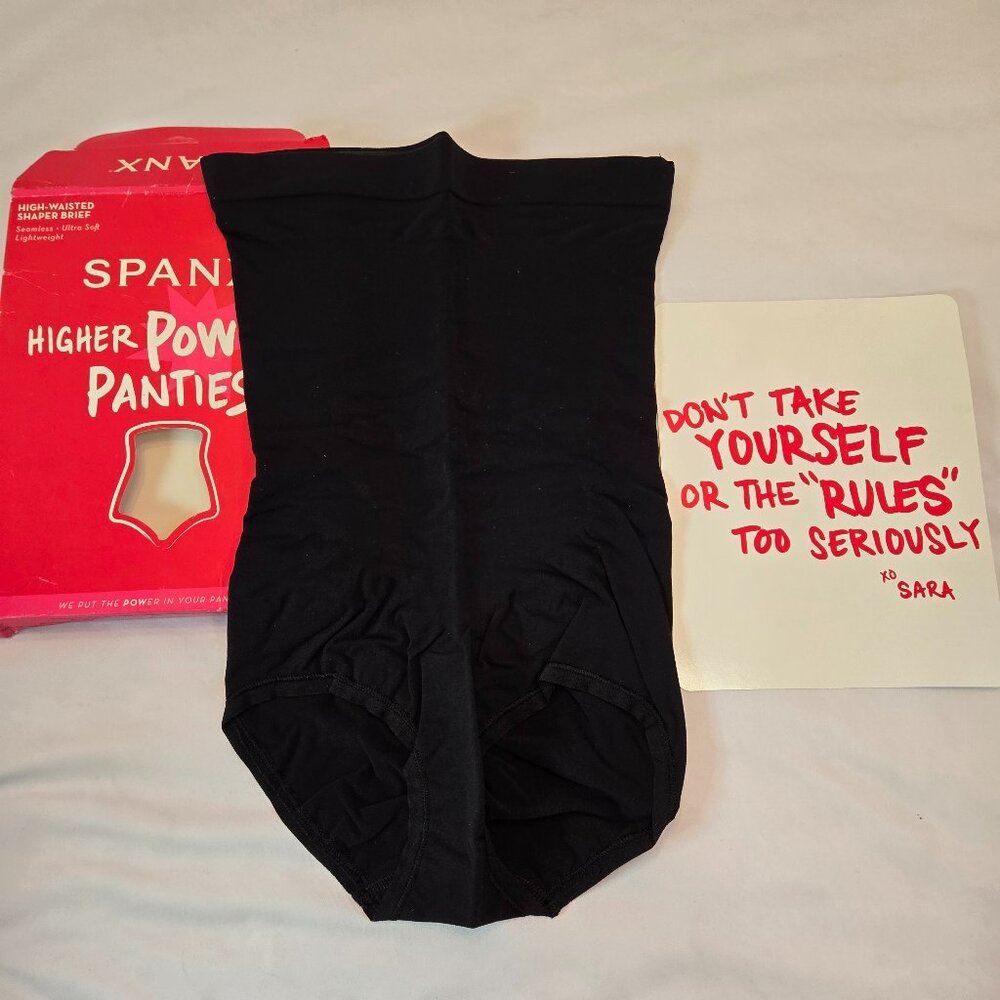 SPANX Women Spanx Shapewear Tummy Control High-Waisted Shaper Brief Sz: M Black
